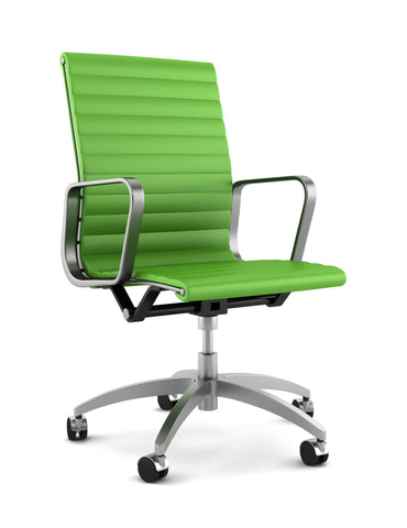 Green mid-back desk chair