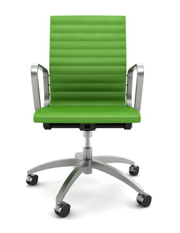 Green mid-back desk chair