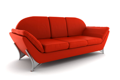 Red leather couch